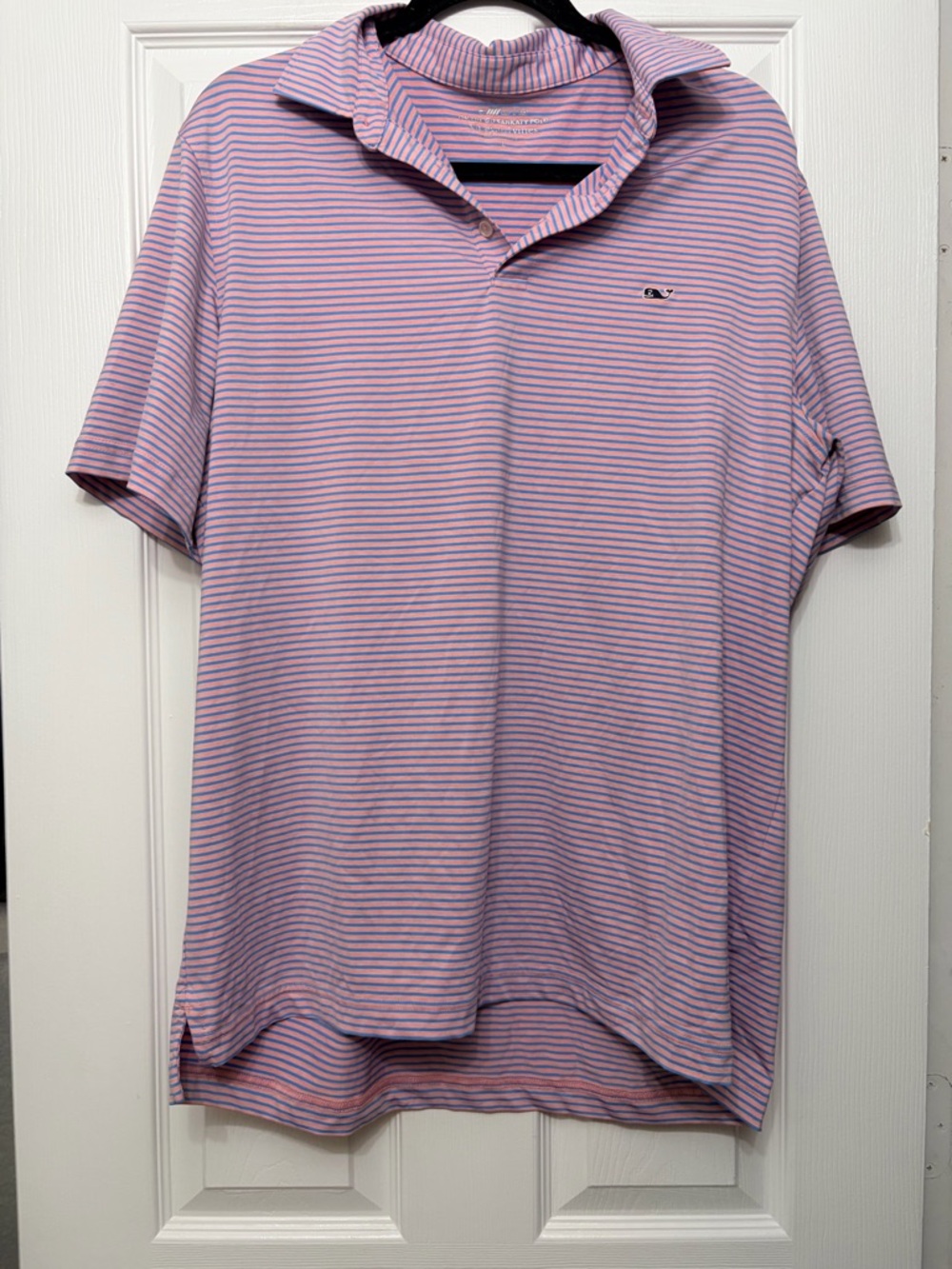 Vineyard Vines Polo Shirt Adult Large ugby Striped Whale Men's
